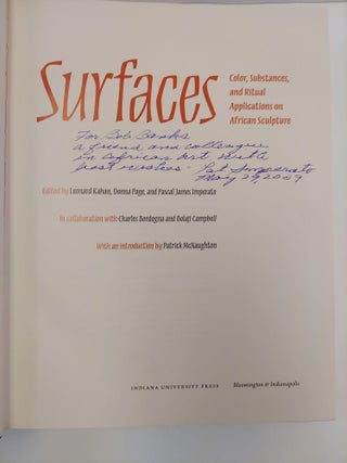 SURFACES: COLOR, SUBSTANCES, AND RITUAL APPLICATIONS ON AFRICAN SCULPTURE [INSCRIBED]