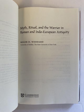 MYTH, RITUAL, AND THE WARRIOR IN ROMAN AND INDO-EUROPEAN ANTIQUITY