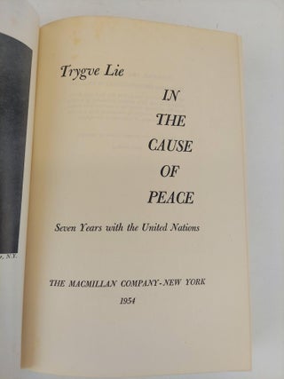 IN THE CAUSE OF PEACE [INSCRIBED]