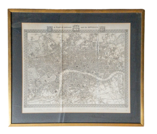 1368076 A PLAN OF LONDON AND ITS ENVIRONS FOLDING MAP. R. Creighton, J. Walker