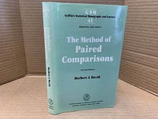 1368321 THE METHOD OF PAIRED COMPARISONS. Herbert A. David
