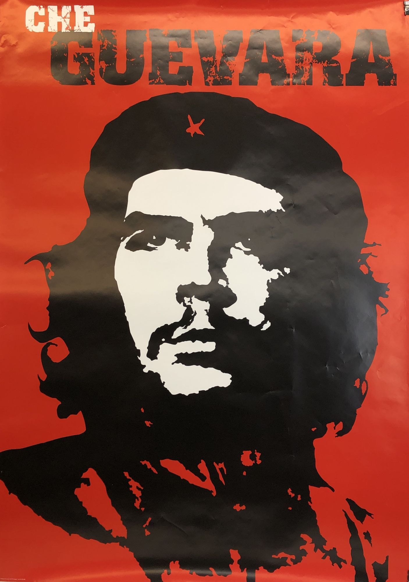 00s デッドストックCHE GUEVARA 大判ポスター LARGE RED AND BLACK POSTER | Che Guevara