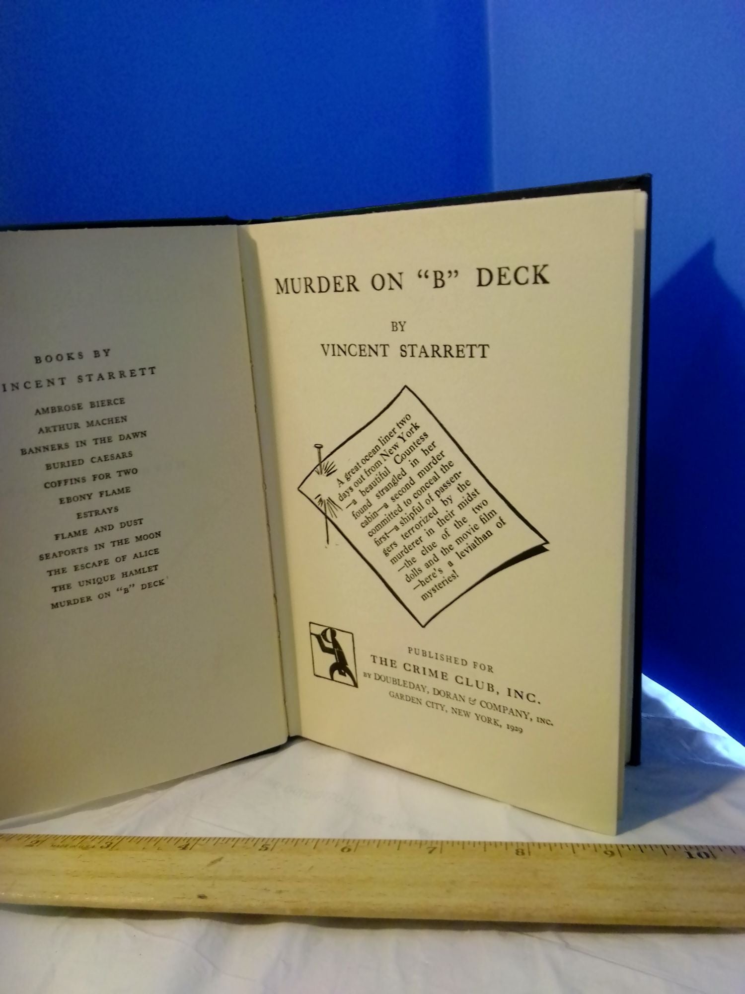 Murder On B Deck | Vincent Starrett | First Edition