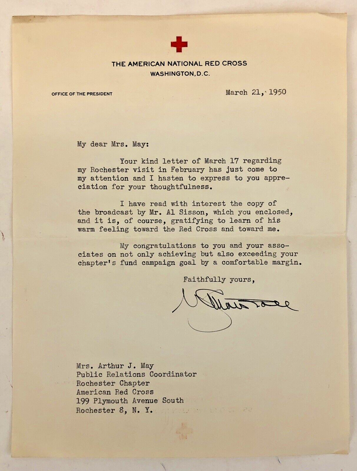 Signned Letters AUTOGRAPH AND TYPED LETTER SIGNED | George Marshall
