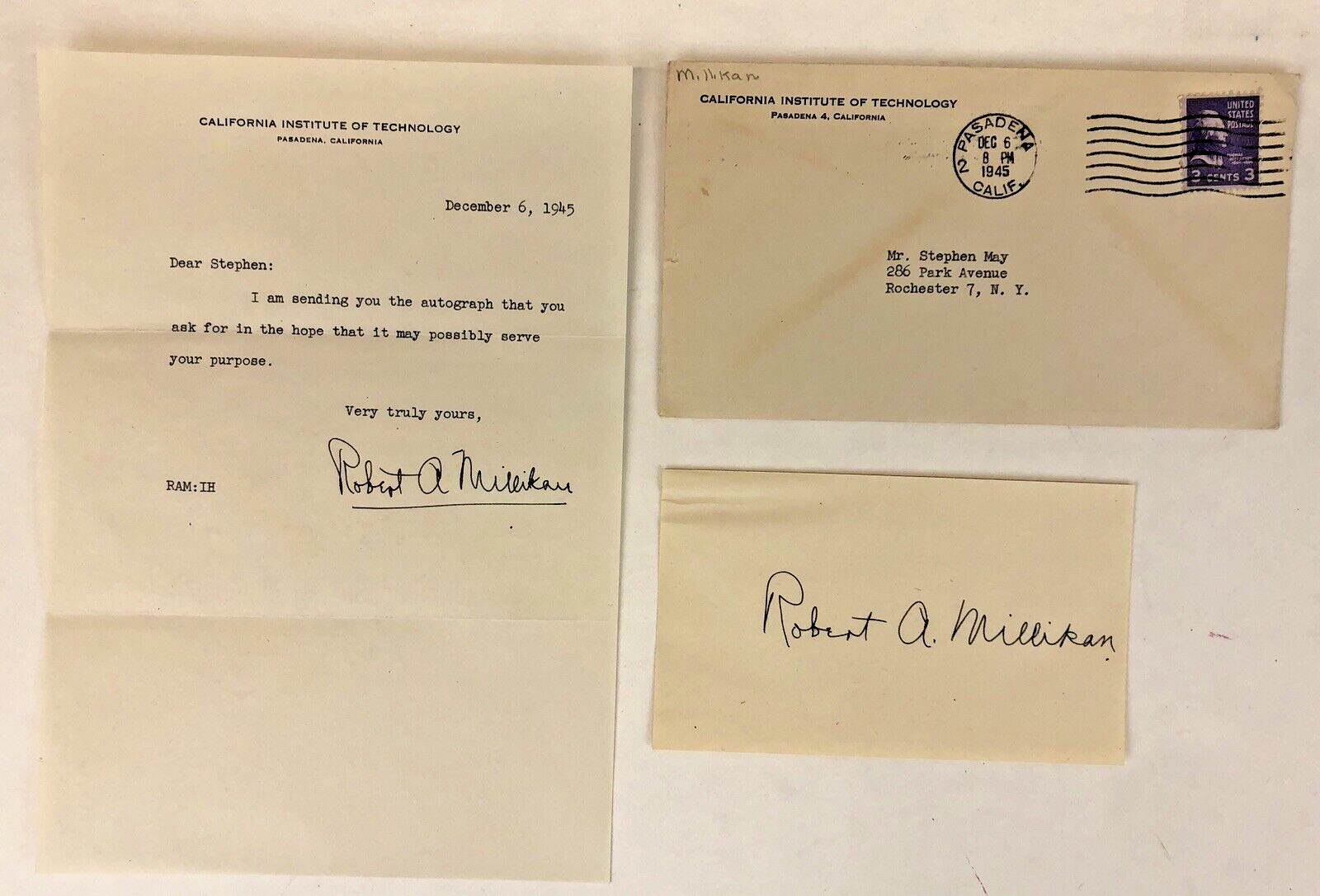 FAMOUS SCIENTISTS AUTOGRAPHS/SIGNED LETTERS LOT x9
