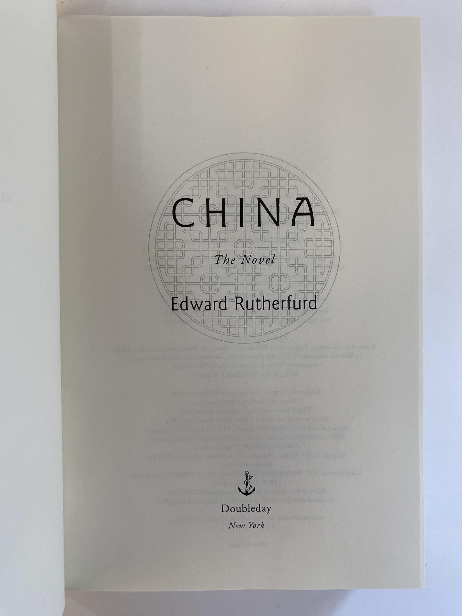 CHINA SIGNED | Edward Rutherfurd | First Edition, First Printing