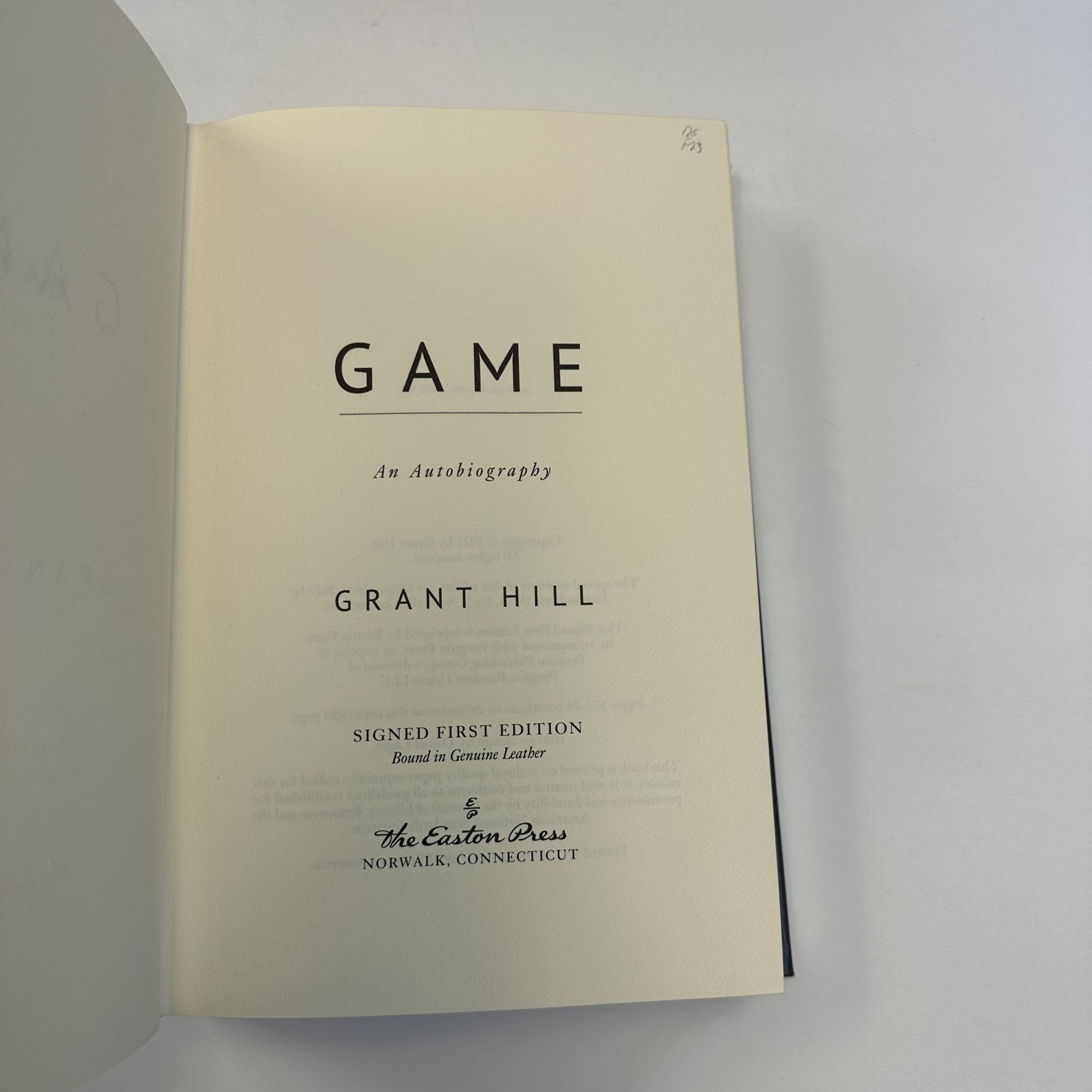 GAME: AN AUTOBIOGRAPHY SIGNED | Grant Hill | First Edition