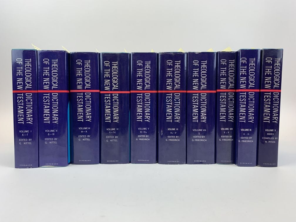 THEOLOGICAL DICTIONARY OF THE NEW TESTAMENT 10 volumes by Gerhard Kittel,  Gerhard Friedrich, 1908-, Geoffrey William Bromiley, Ronald E. Pitkin, index