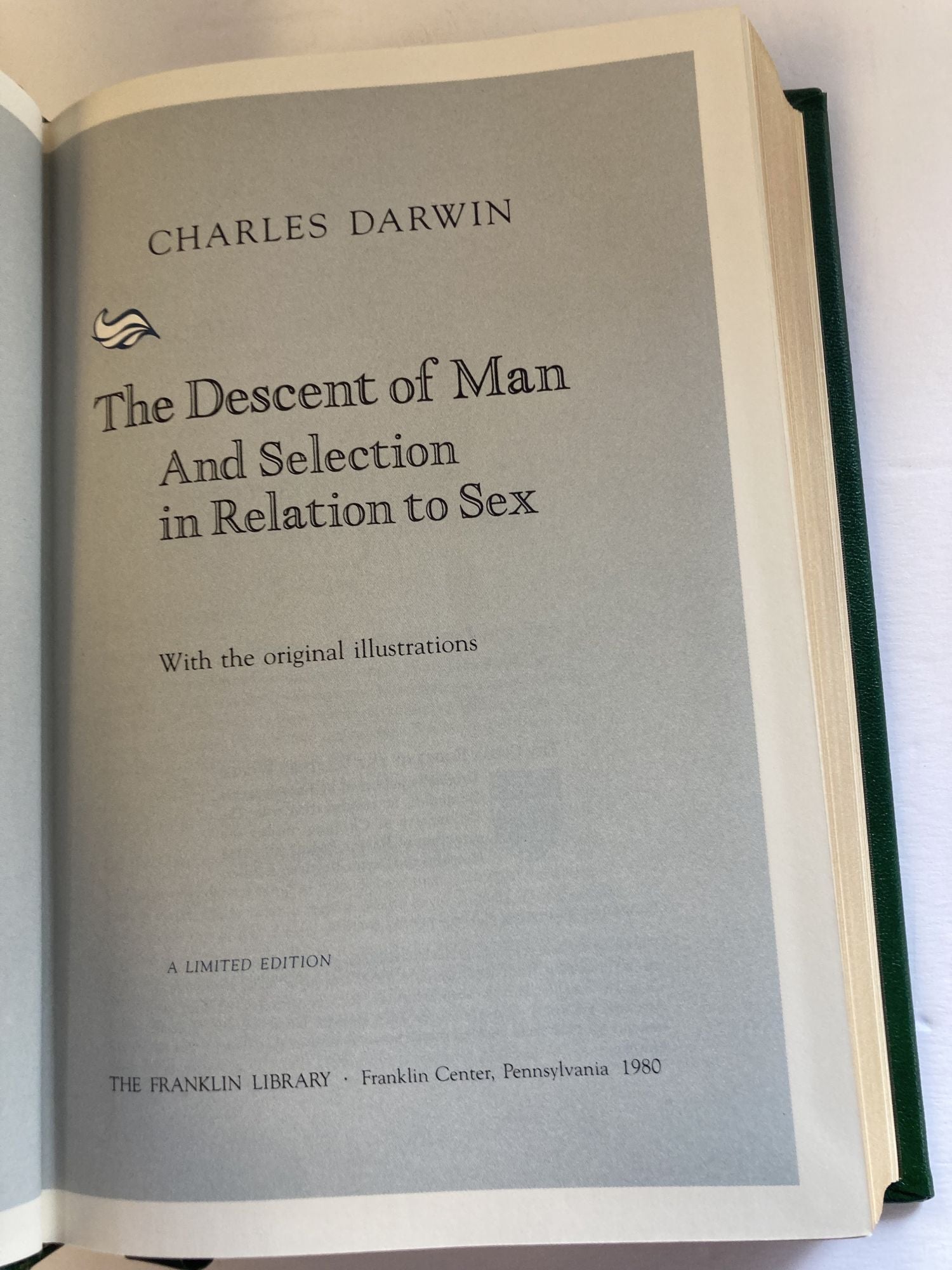 The Descent Of Man And Selection In Relation To Sex Charles Darwin Limited Edition 