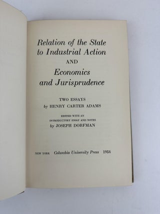 RELATION OF THE STATE TO INDUSTRIAL ACTION AND ECONOMICS AND JURISPRUDENCE
