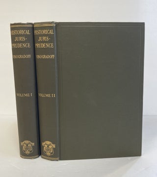 1370132 OUTLINES OF HISTORICAL JURISPRUDENCE [Two volumes]. Paul Vinogradoff