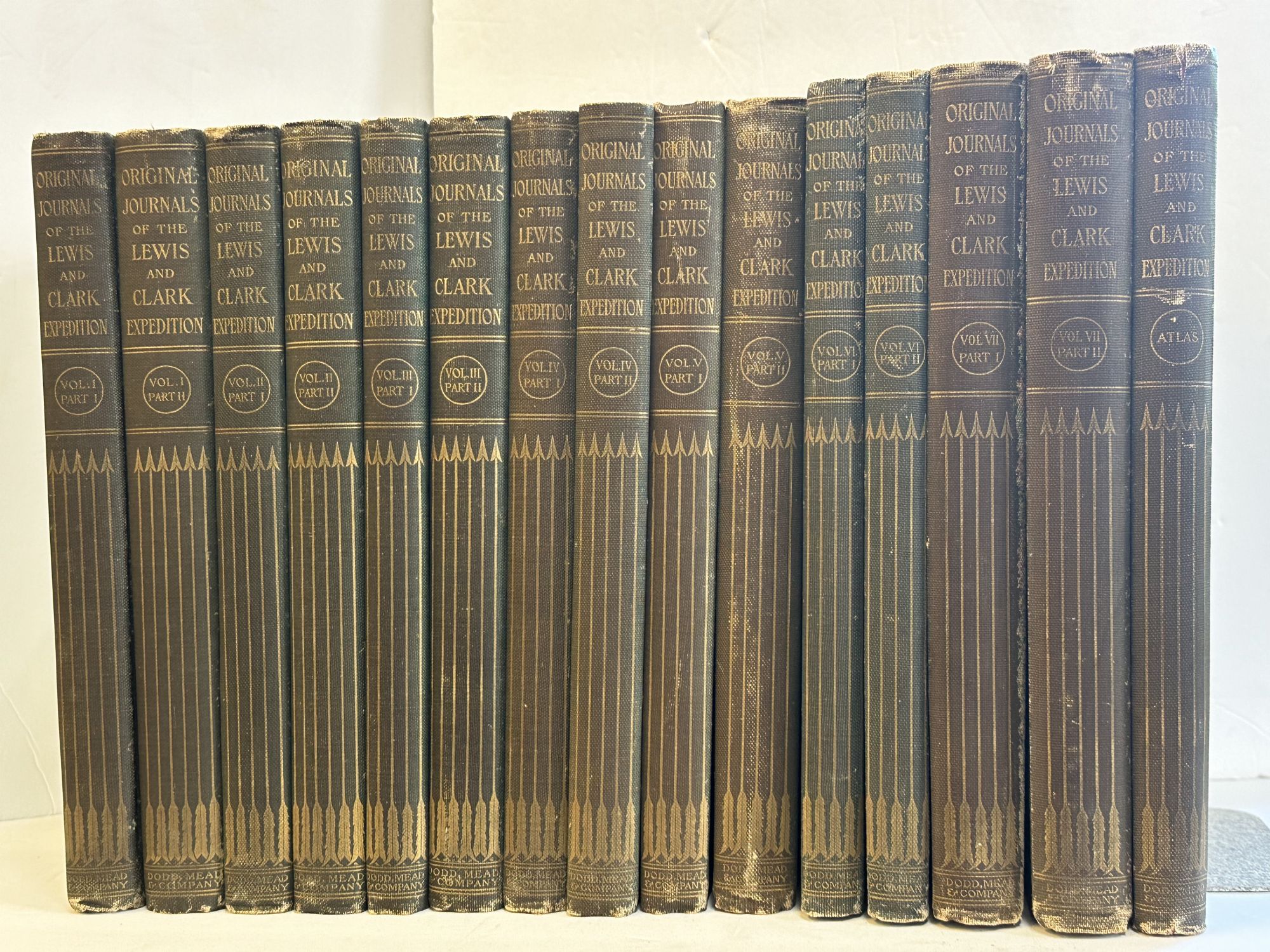 1370532 ORIGINAL JOURNALS OF THE LEWIS AND CLARK EXPEDITION 1804 - 1806 [Fifteen volumes]. Reuben Gold Thwaites.