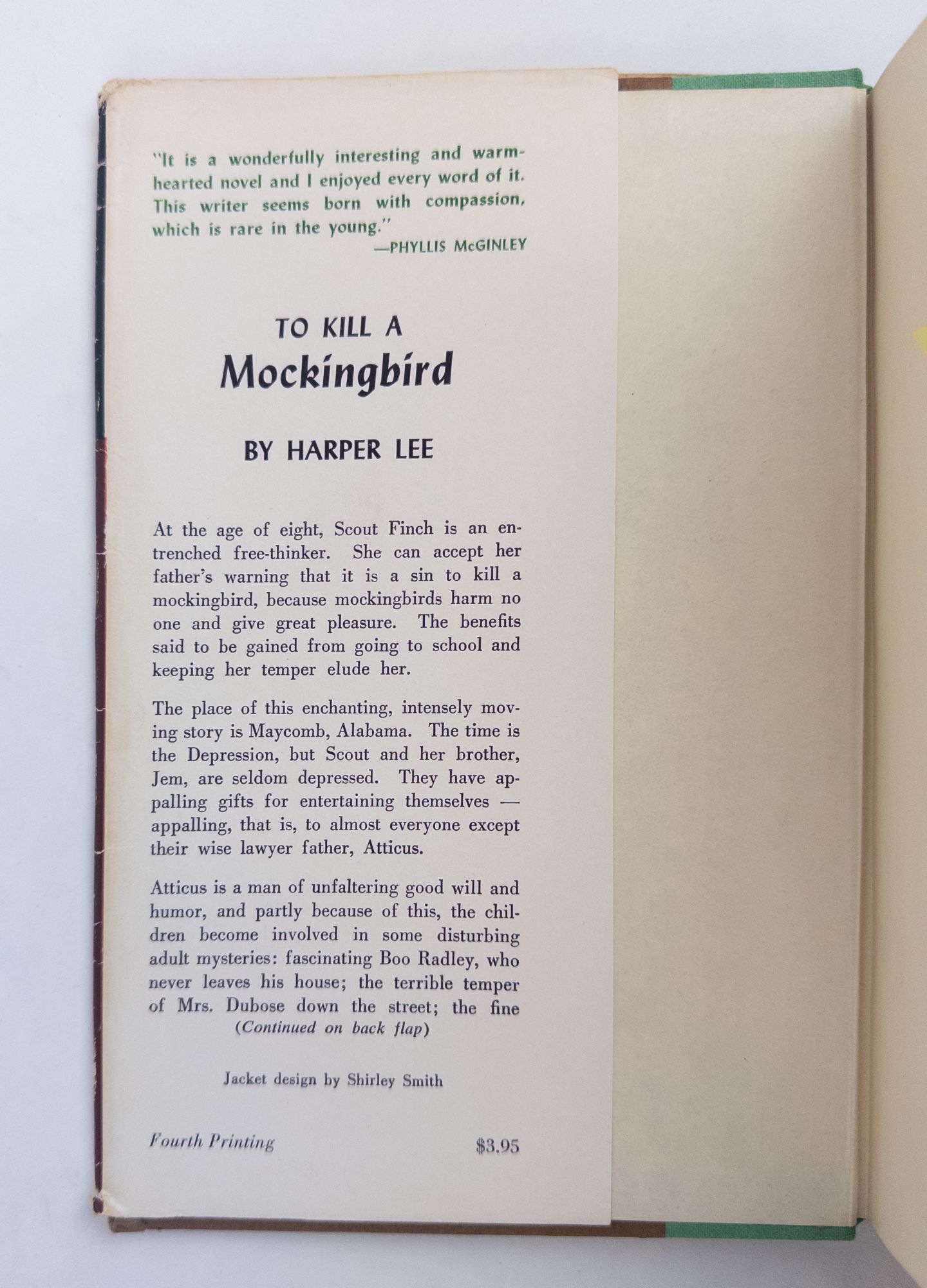 TO KILL A MOCKINGBIRD Harper Lee First Edition, Fourth Printing