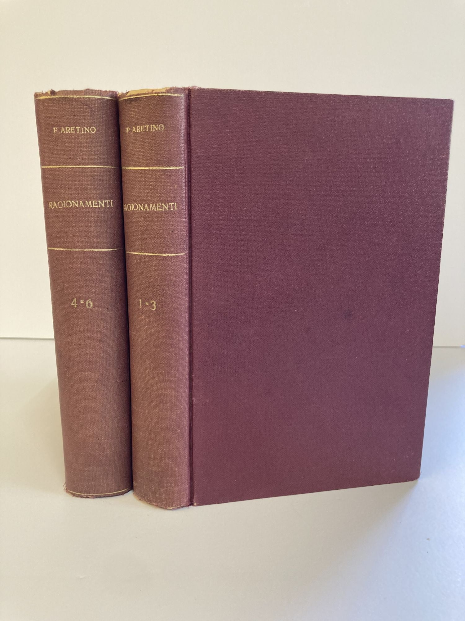 The Ragionamenti Two volumes | Pietro Aretino | First Edition Thus