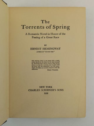 THE TORRENTS OF SPRING