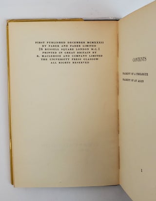SWEENEY AGONISTES: FRAGMENTS OF AN ARISTOPHANIC MELODRAMA