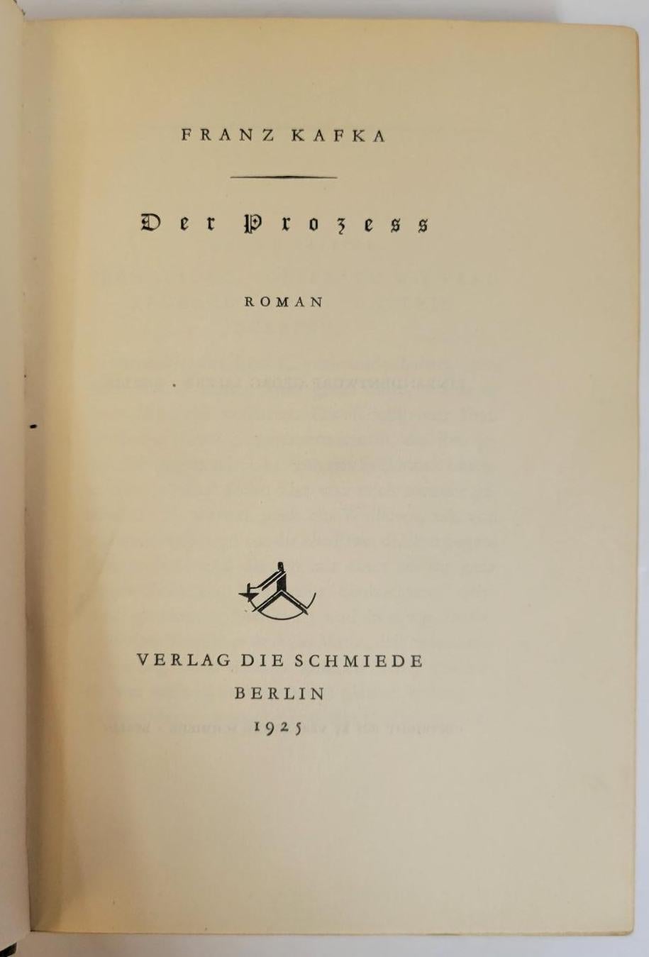 DER PROZESS The Trial | Franz Kafka, Max Brod | First Edition