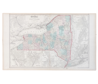 1374931 GRAY'S ATLAS MAP OF NEW YORK; [with] GRAY'S ATLAS MAP OF CONNECTICUT WITH PORTIONS OR NEW...