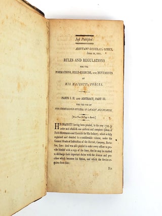 RULES AND REGULATIONS FOR THE FORMATIONS, FIELD-EXERCISE, AND MOVEMENTS, OF HIS MAJESTY'S FORCES