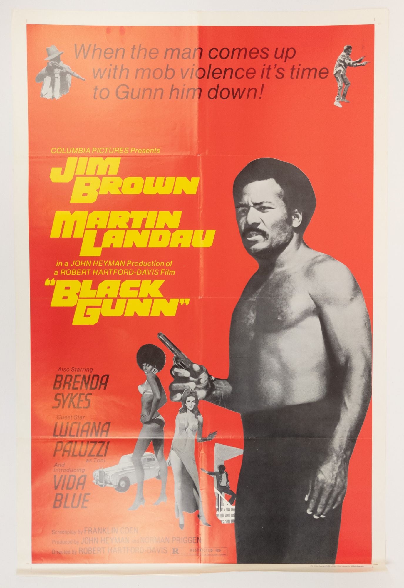 ORIGINAL BLACK GUNN MOVIE POSTER