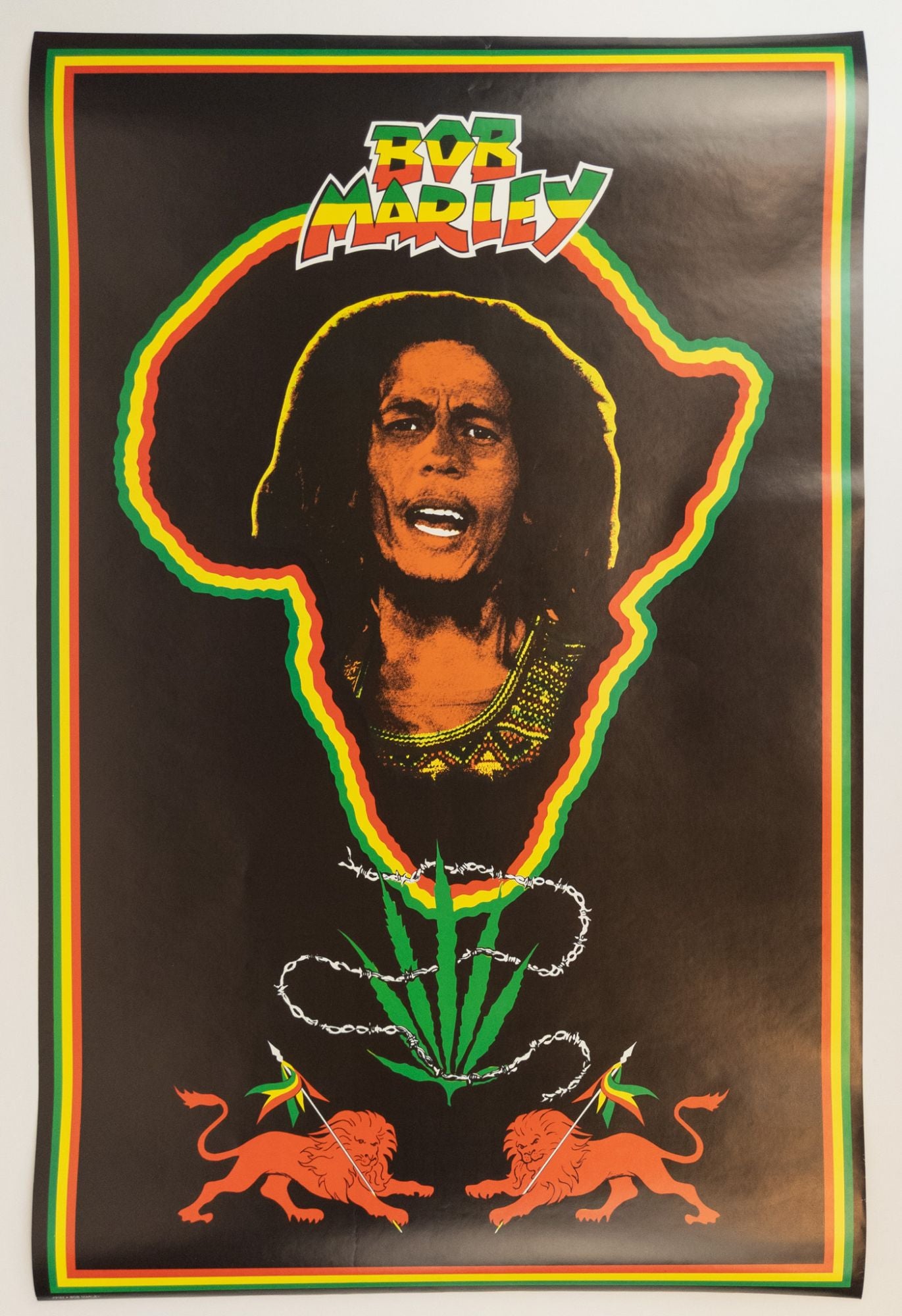 BOB MARLEY AFRICA LION POSTER