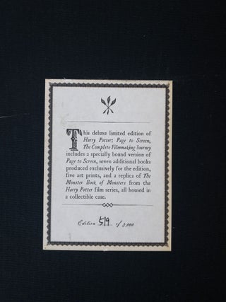 HARRY POTTER PAGE TO SCREEN: THE COMPLETE FILMMAKING JOURNEY [Ten Volumes]