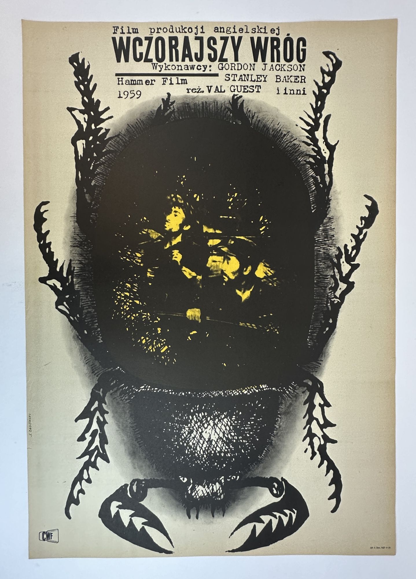 VINTAGE ORIGINAL WCZORAJSZY WROG POLISH MOVIE POSTER | Stanislaw