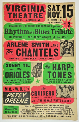 1375773 ORIGINAL GLOBE CONCERT POSTER "RHYTHM AND BLUES TRIBUTE NO.2" AT THE VIRGINIA THEATRE