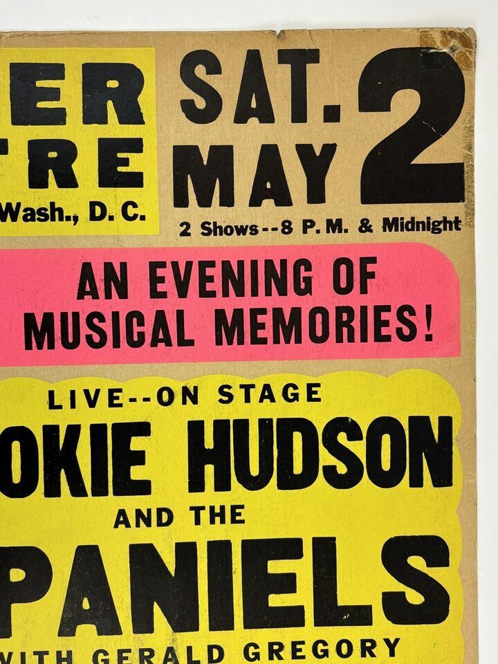 ORIGINAL GLOBE POSTER AN EVENING OF MUSICAL MEMORIES! AT THE