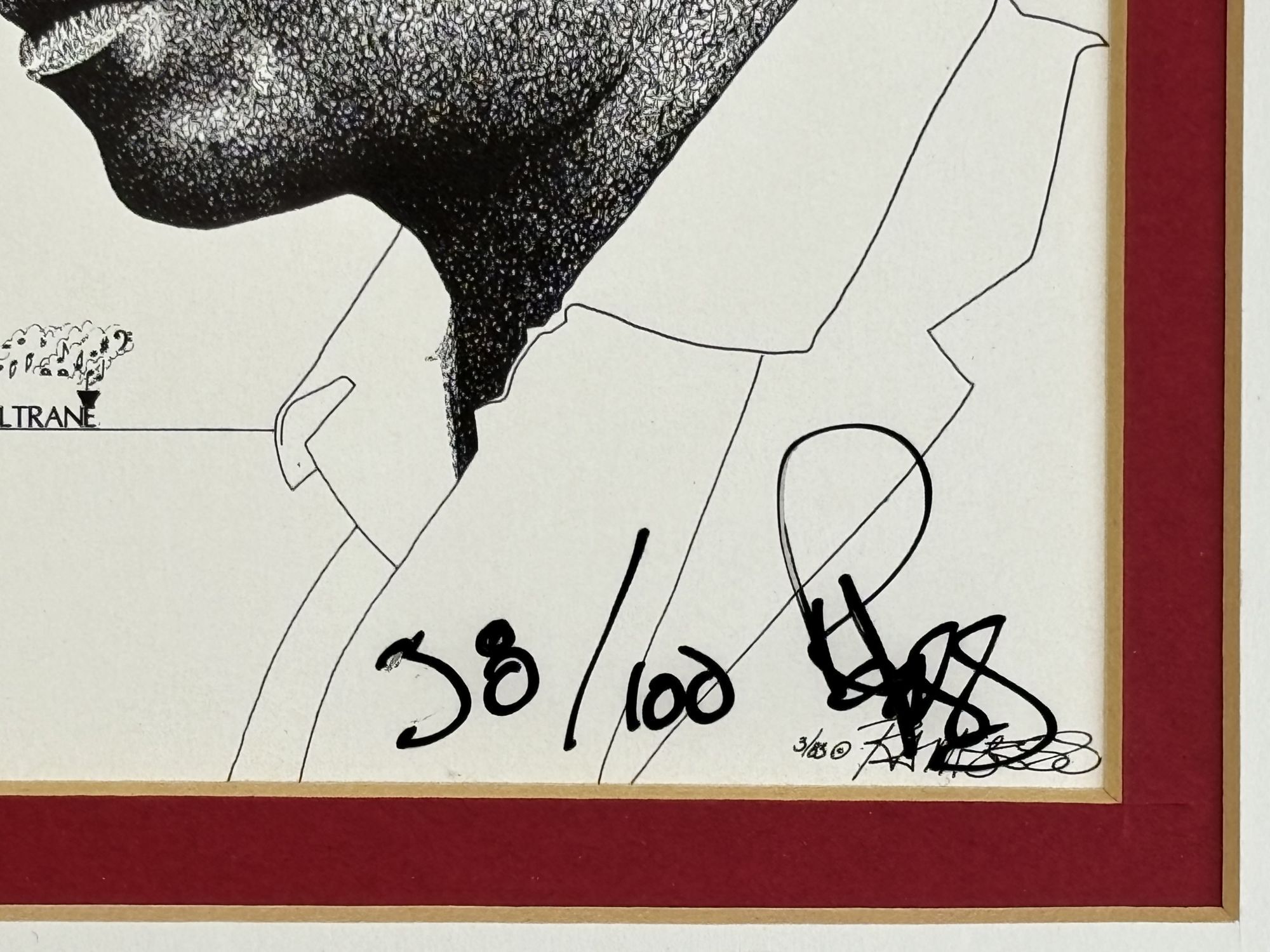 ORIGINAL JOHN COLTRANE PRINT Signed | Kisasi Ramsess | Limited