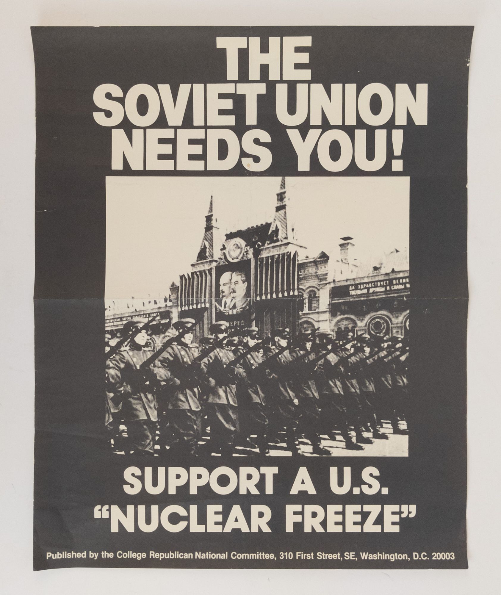 ORIGINAL COLD WAR ERA NUCLEAR FREEZE PROPAGANDA POSTER All For One original-cold-war-era-nuclear-freeze-propaganda-poster-all-for-one