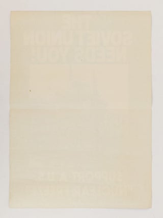 ORIGINAL COLD WAR ERA NUCLEAR FREEZE PROPAGANDA POSTER