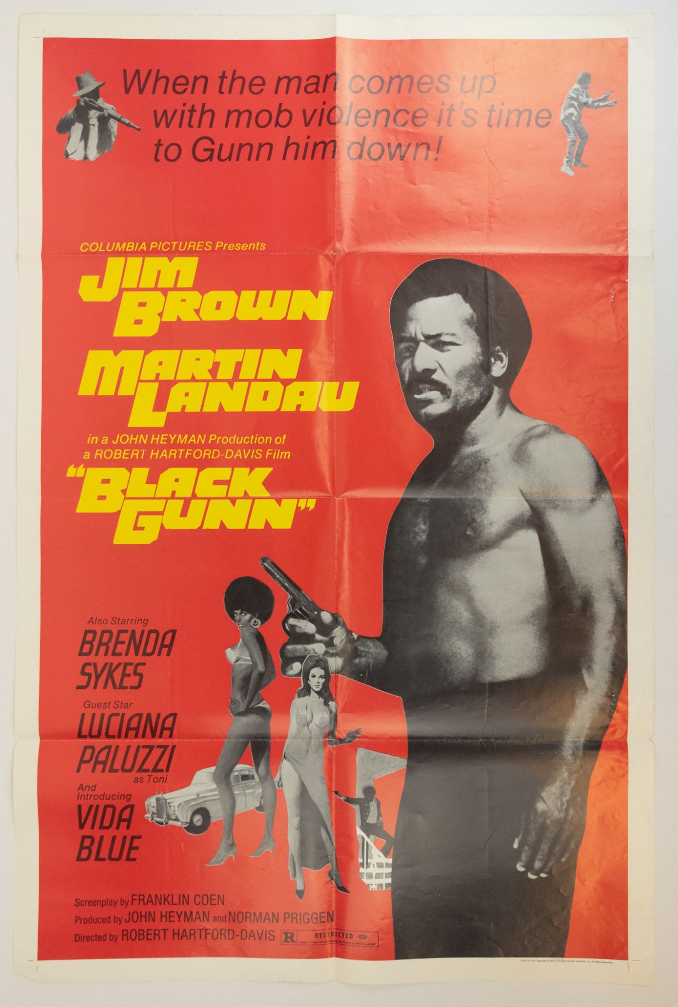 ORIGINAL BLACK GUNN MOVIE POSTER