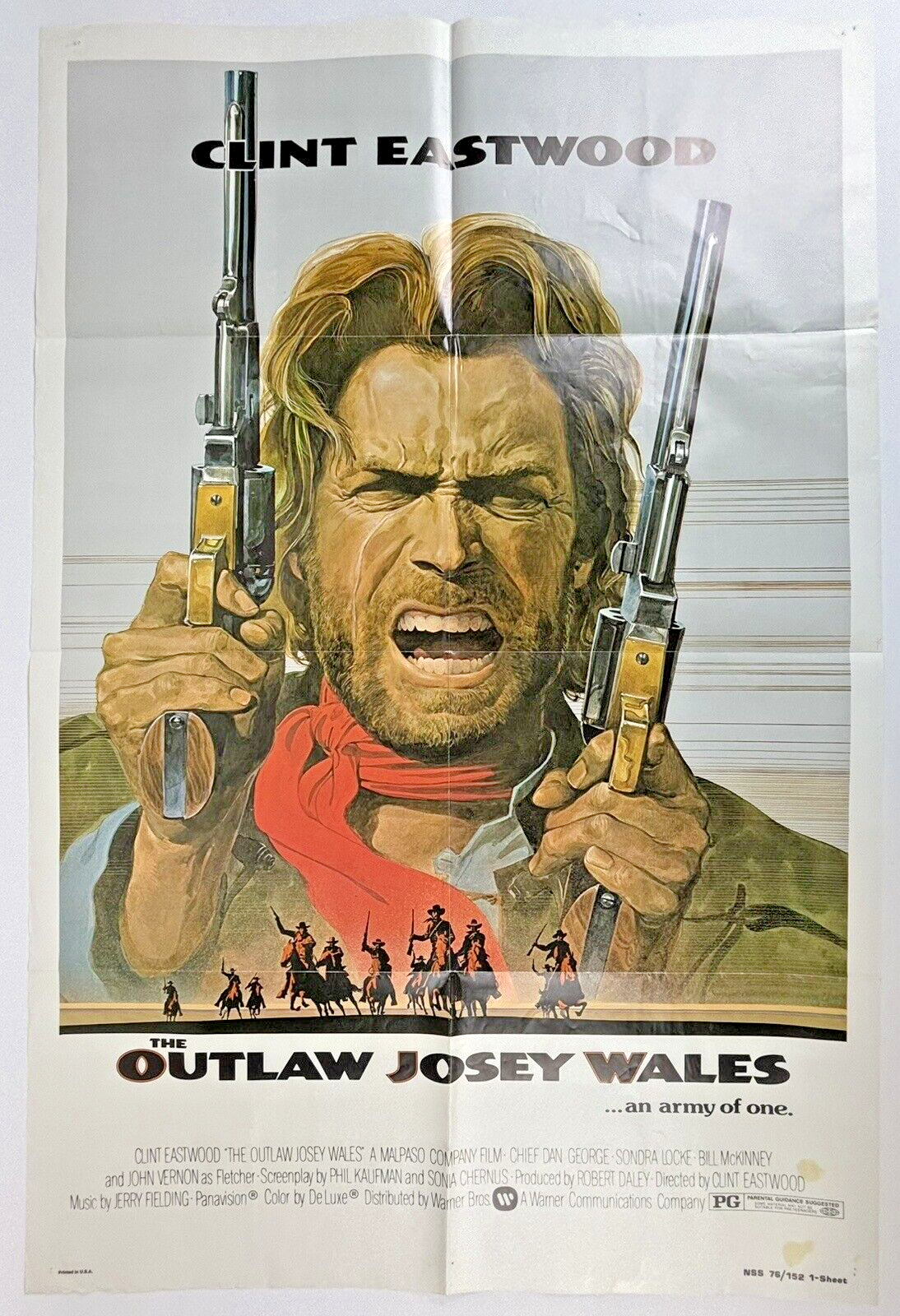 ORIGINAL THE OUTLAW JOSEY WALES MOVIE POSTER original-the-outlaw-josey-wales-movie-poster