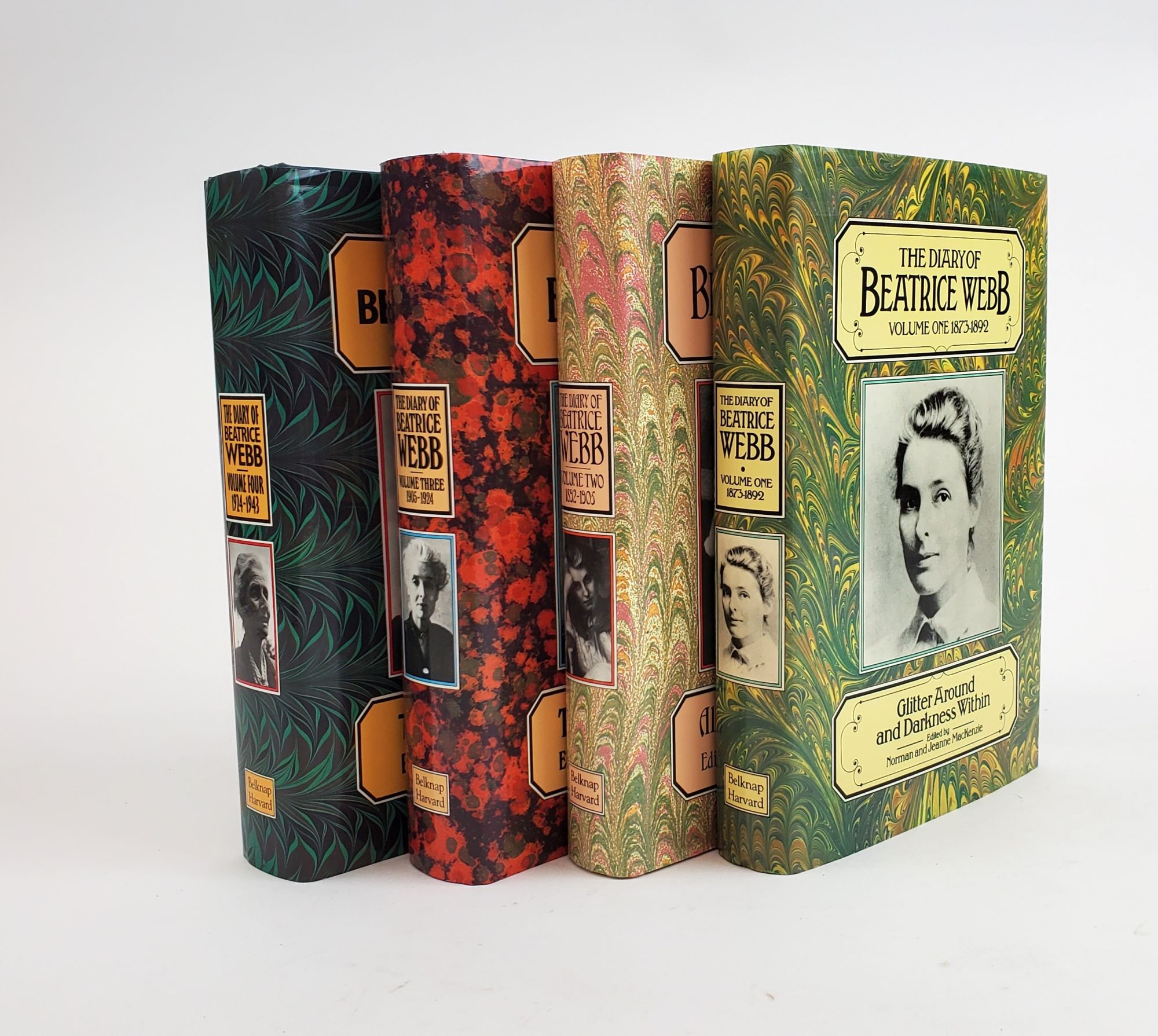 THE DIARY OF BEATRICE WEBB 4 Volumes by Beatrice Webb Norman MacKenzie Jeanne MacKenzie