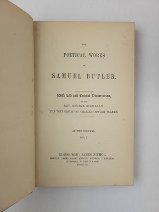 THE POETICAL WORKS OF SAMUEL BUTLER [Two volumes] [Extra-illustrated]