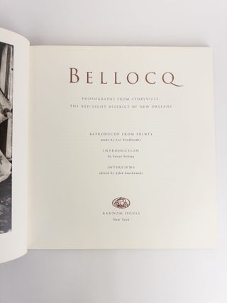 BELLOCQ: PHOTOGRAPHS FROM STORYVILLE, THE RED-LIGHT DISTRICT OF NEW ORLEANS
