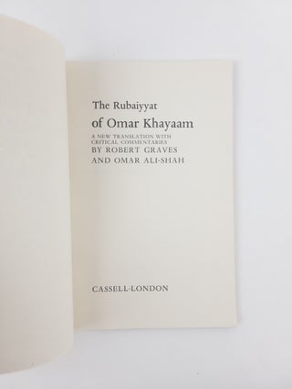 THE RUBAIYYAT OF OMAR KHAYAAM