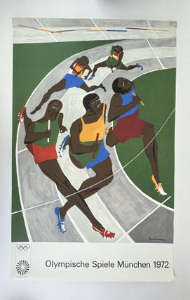 1379307 "THE RUNNERS" ORIGINAL 1972 OLYMPICS POSTER. Jacob Lawrence