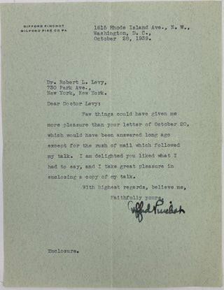 1379495 TYPED LETTER SIGNED [TLS]. Gifford Pinchot