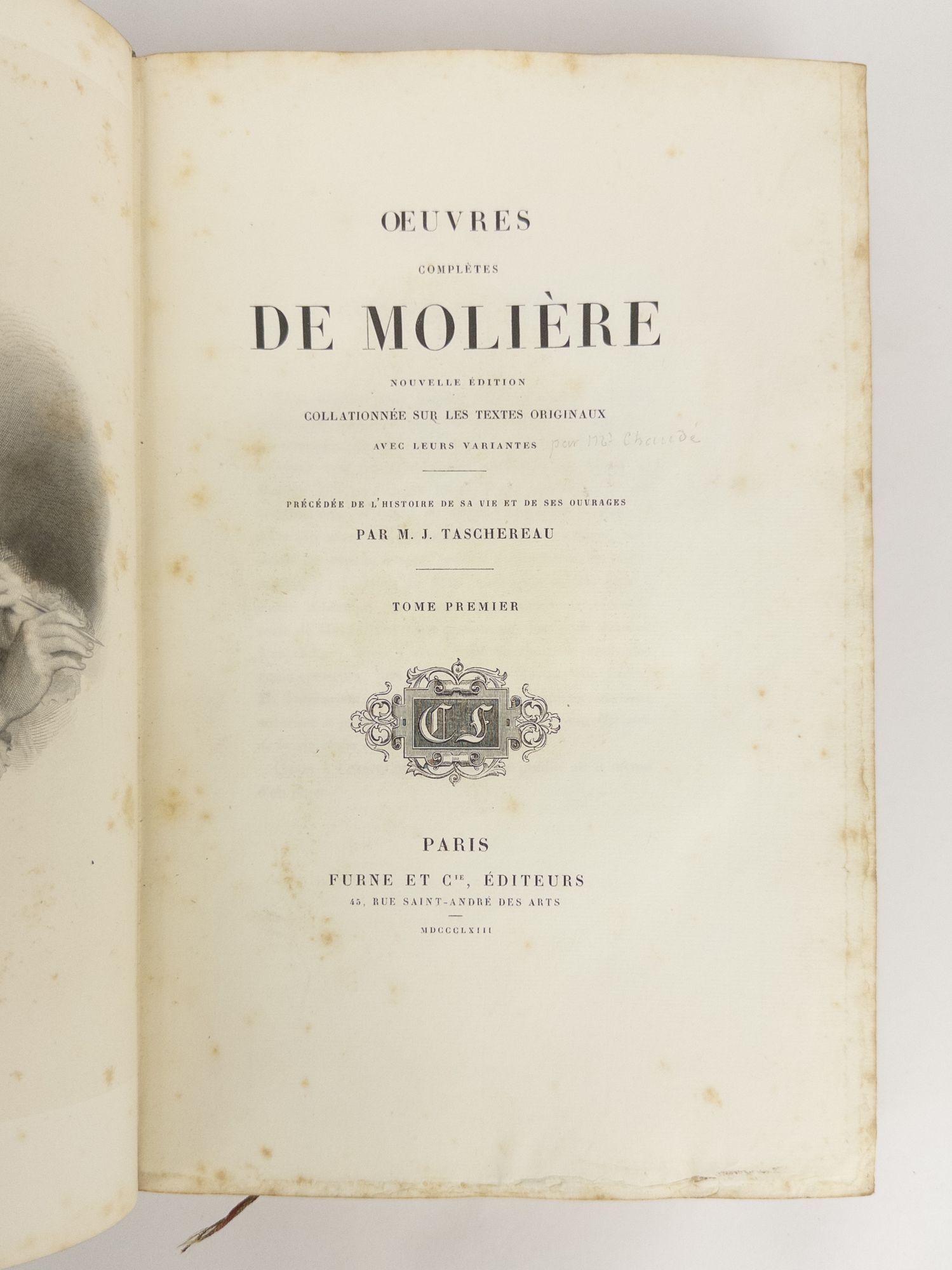 OEUVRES COMPLÈTES DE MOLIÈRE | Molière, M. J Taschereau | Limited