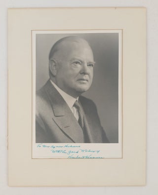 1379868 ORIGINAL SIGNED PHOTO WITH MAT. Herbert Hoover