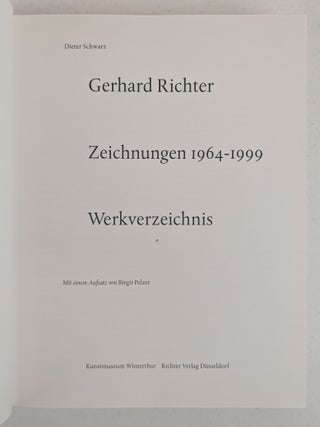 GERHARD RICHTER: ZEICHNUNGEN 1964-1999 WERKVERZEICHNIS