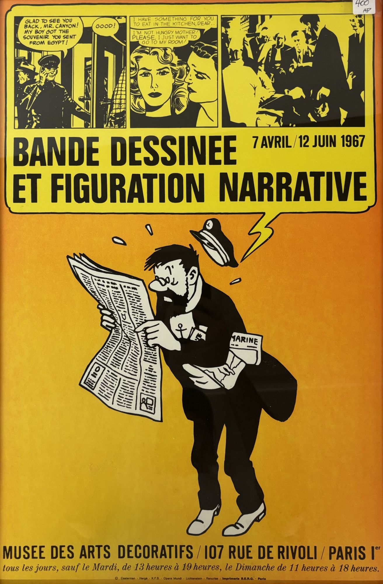 ORIGINAL BANDE DESSINEE ET FIGURATION NARRATIVE EXHIBIT POSTER