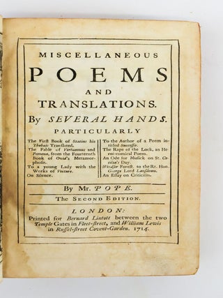 MISCELLANEOUS POEMS AND TRANSLATIONS. BY SEVERAL HANDS