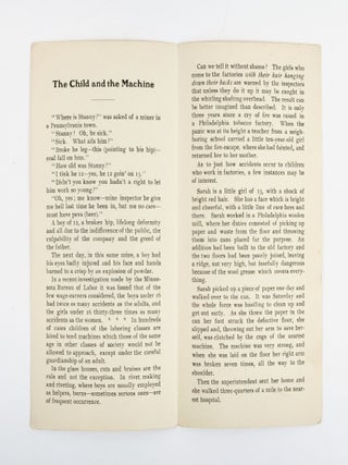 NINE NATIONAL CHILD LABOR COMMITTEE PAMPHLETS