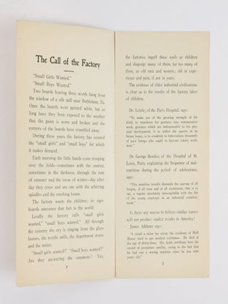 NINE NATIONAL CHILD LABOR COMMITTEE PAMPHLETS