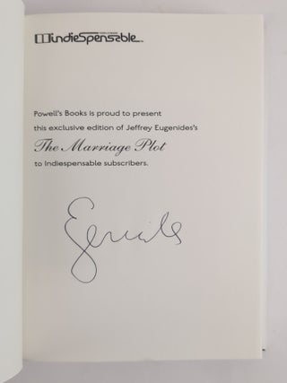 THE MARRIAGE PLOT [Signed]