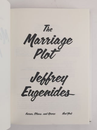 THE MARRIAGE PLOT [Signed]