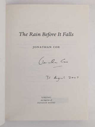 THE RAIN BEFORE IT FALLS [Signed]